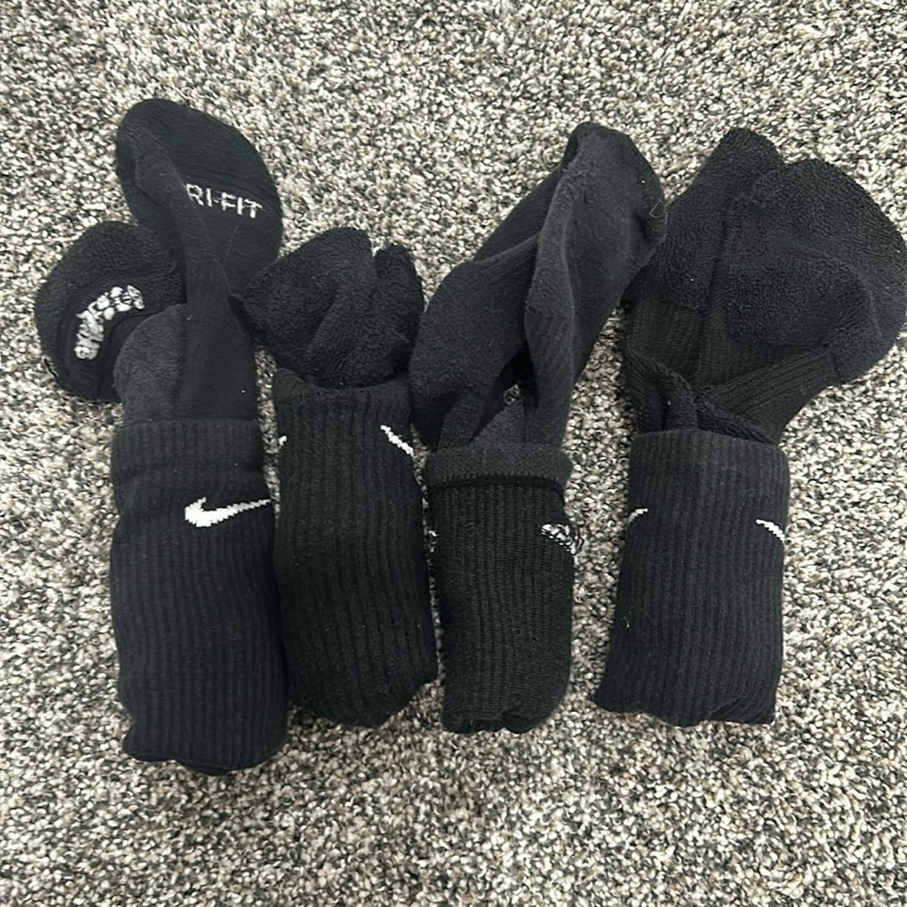 4 pack black nike socks